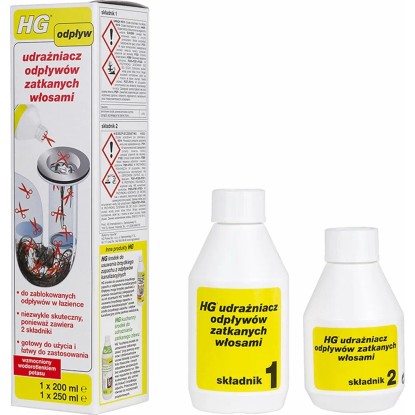 HG Środek do udrażniania rur zatkanych włosami 500 ml