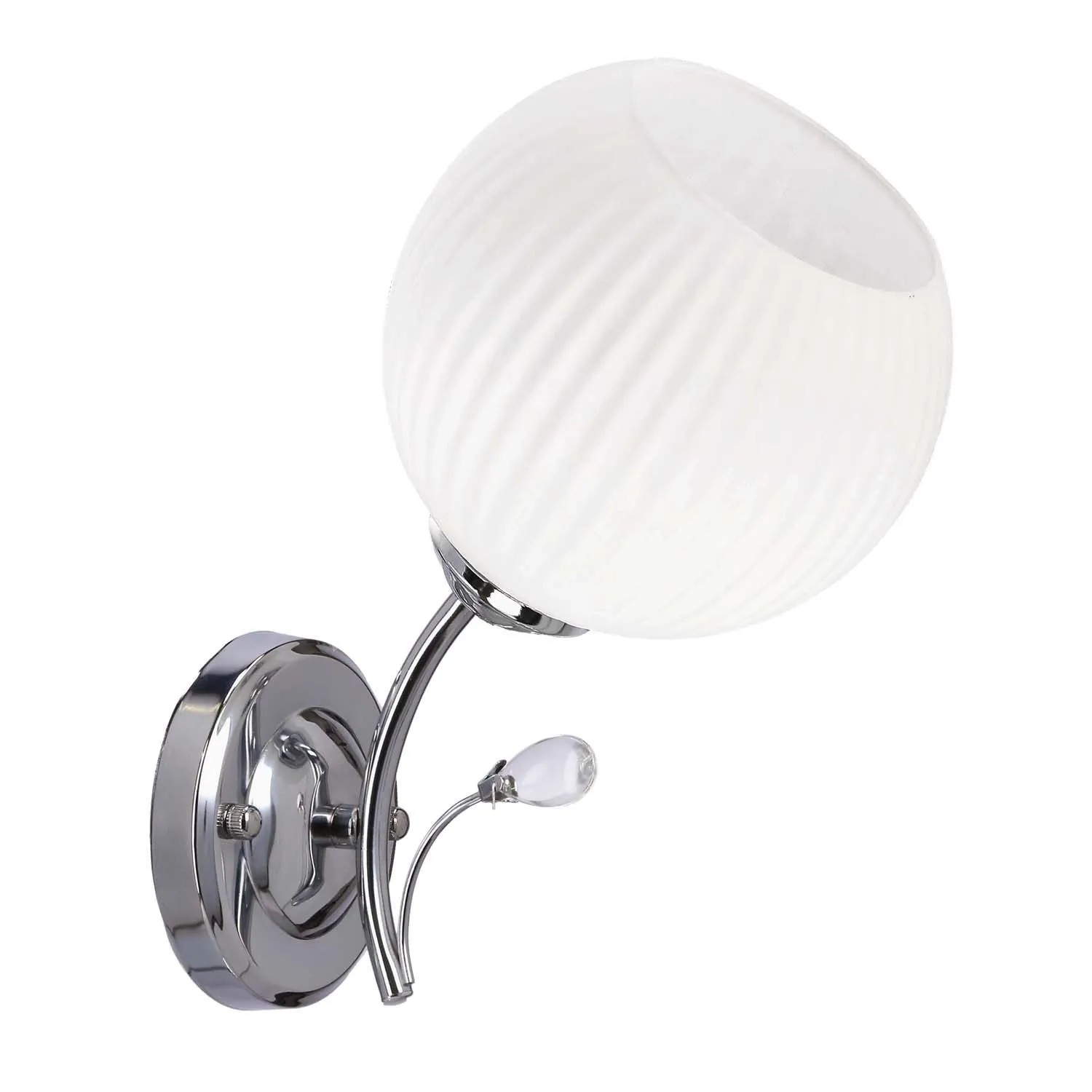 Candellux Kinkiet YOKO chromowy 1xE27 40W klosz biały