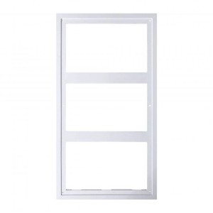 Biała rama t.b.t. do modułów fotowoltaicznych, pusta.