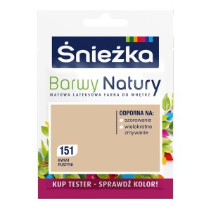 Śnieżka Barwy Natury farba do ścian, odcień Kwiat Pustyni (151).