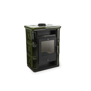 Nordflam Piec kominkowy Arta zielona 85x60x39