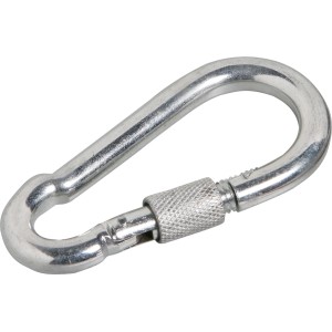 Srebrny karabińczyk ze śrubą.