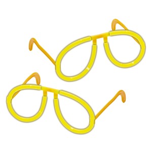 Świetliki GLOW STICKS 2 x okulary klasyczne żółte