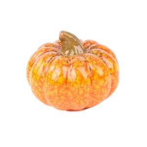 Dekoracyjna figurka dyni, pomarańczowa, do dekoracji ogrodu.