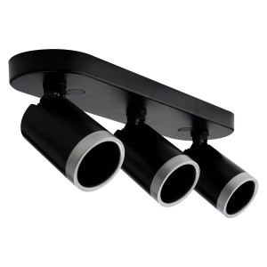 Volteno Listwa Spot BEST 3xGU10 max. 9W LED czarno-srebrna