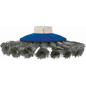 LUX Stalowa szczotka tarczowa Pleciona Ø 100 mm do szlifierek kątowych, idealna do usuwania rdzy i czyszczenia.