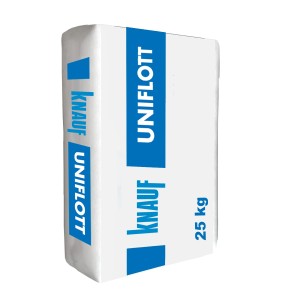 Knauf Uniflott masa szpachlowa, worek 25 kg do spoinowania płyt gipsowych wewnątrz.