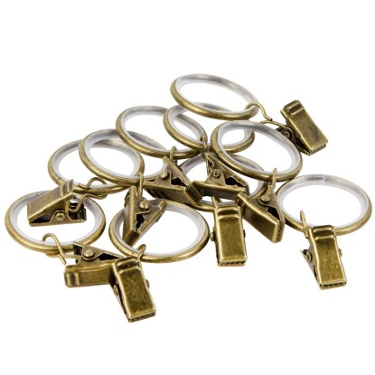 Kółko z żabką FUSION antyczny mosiądz 10 szt.