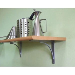 Agas Wspornik do półki 150 × 125 mm czarny 15 × 12.5 mm