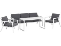 Komplet mebli wypoczynkowych TAMWORTH biały 4-częściowy