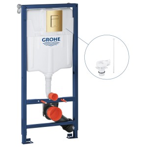 Grohe Stelaż WC Solido 3w1 przycisk złoty