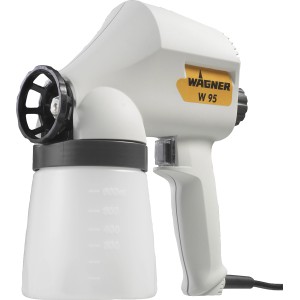 Wagner W 95 ręczny pistolet natryskowy, system natryskowy do lakierów i bejc, pojemnik 600 ml.