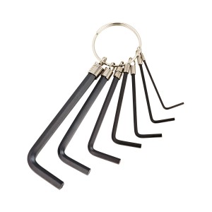 7-częściowy zestaw kluczy trzpieniowych LUX na kółku, rozmiary 1,5-6 mm.