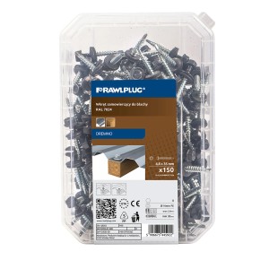 Wkręty samowiercące do blachy RAWLPLUG, 4,8x35mm, 150 sztuk, RAL 7024