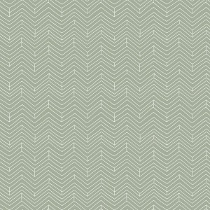 Obrus z wzorem zygzak w kolorze zielonym i białym.