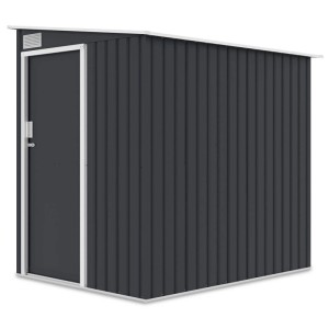 Domek ogrodowy metalowy Jasper Cold Grey - 194x150 cm, wys. 187 cm