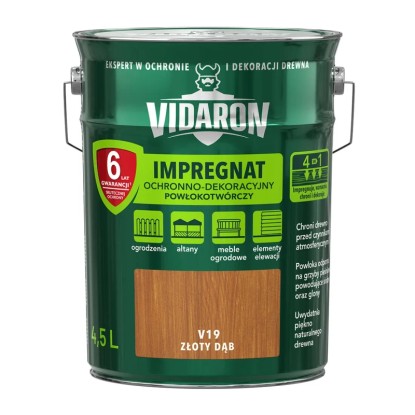 Vidaron Impregnat do drewna powłokotwórczy złoty dąb - 4,5L