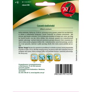 Opakowanie nasion czosnku niedźwiedziego (Allium ursinum). Nasiona warzyw na aromatyczne zioła.