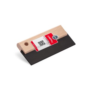 LUX Gumowa paca do fug 15 cm z drewnianą rączką i czarną gumą do prac glazurniczych.