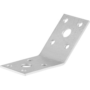 Ocynkowane złącze wspornika 50x50x40mm do kątów 45°, złącze stalowe do konstrukcji drewnianych.