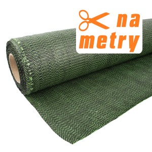 Rolka zielonej folii/włókniny „t.b.t.” ze wzorem, cięta na wymiar.