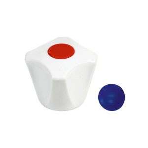 Biała rączka zamienna z czerwoną kropką, kategoria: Rączki zamienne