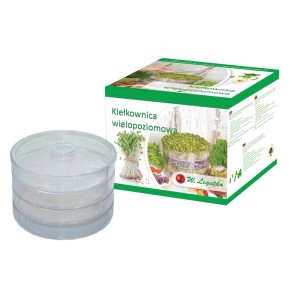 Wielopoziomowa kiełkownica t.b.t. do uprawy kiełków w domu lub ogrodzie.