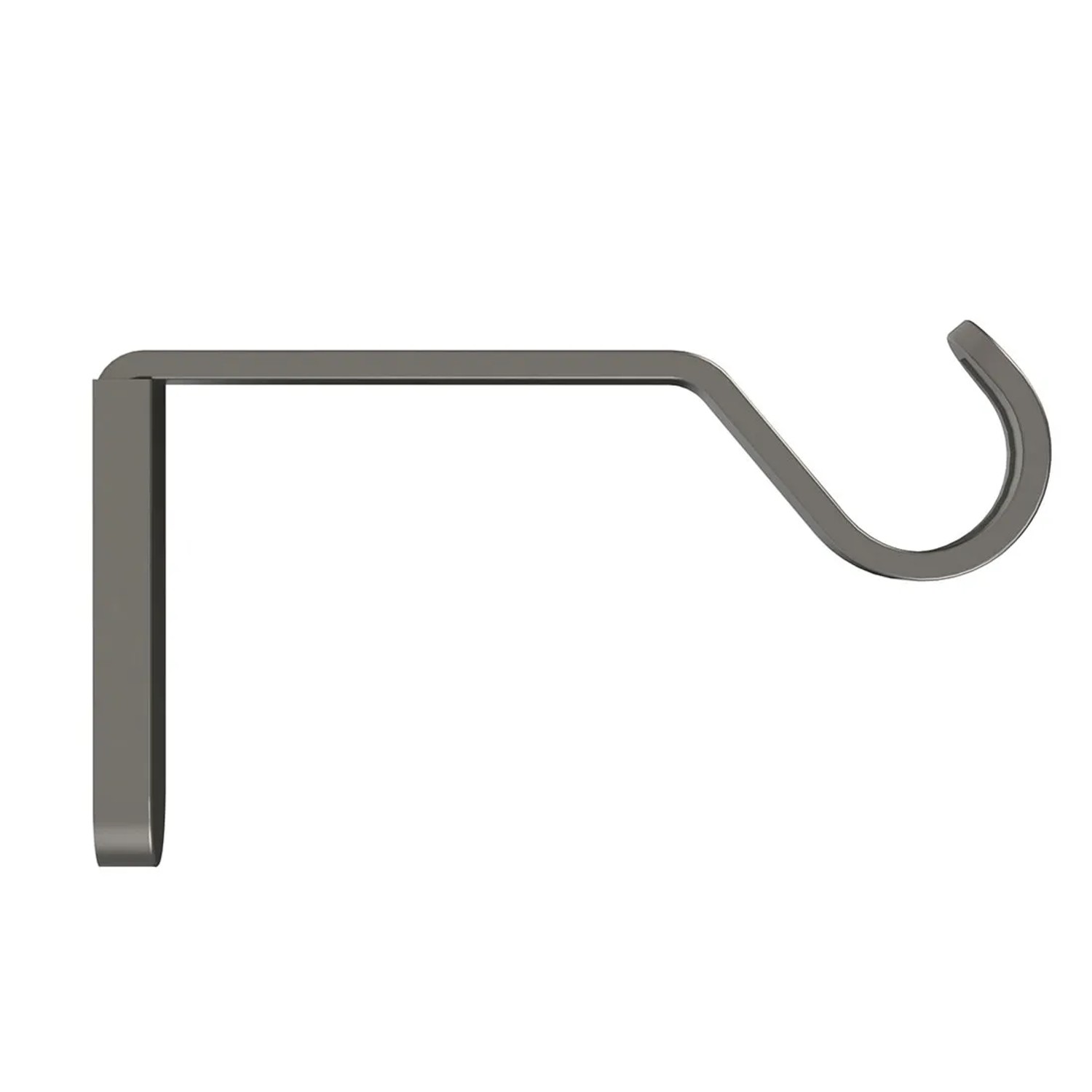 Wspornik karnisza pojedynczego blaszka fi19 mm efekt stali 1 szt.