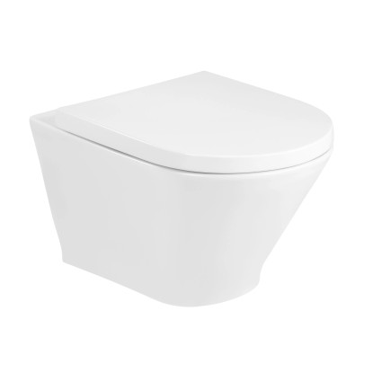 Roca Miska WC Gap Round Rimless z deską wolnoopadającą