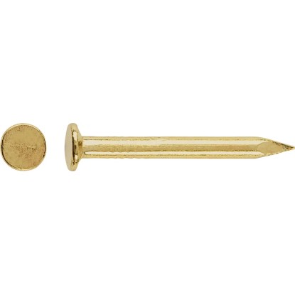 LUX-TOOLS Gwoździe tapicerskie gładkie Ø 1,4 mm x 14 mm mosiądz 100 szt