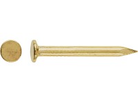 LUX-TOOLS Gwoździe tapicerskie gładkie Ø 1,4 mm x 14 mm mosiądz 100 szt