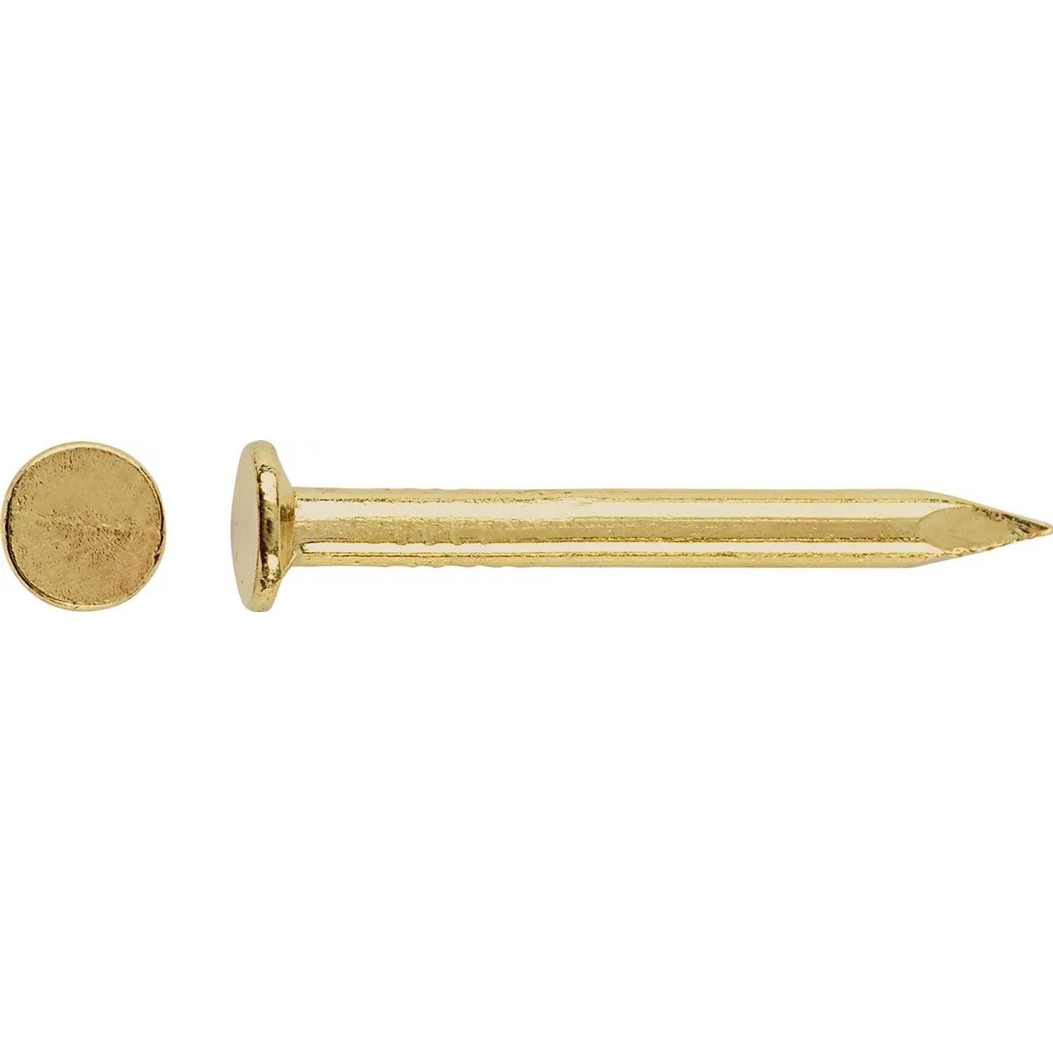 LUX-TOOLS Gwoździe tapicerskie gładkie Ø 1,4 mm x 14 mm mosiądz 100 szt