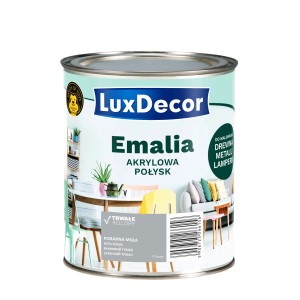 Puszka z emalią akrylową LuxDecor, kolor Poranna Mgła, do drewna, metalu i lamperii.