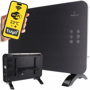 Mission Air Konwektor elektryczny Porto czarny WiFi 1000W