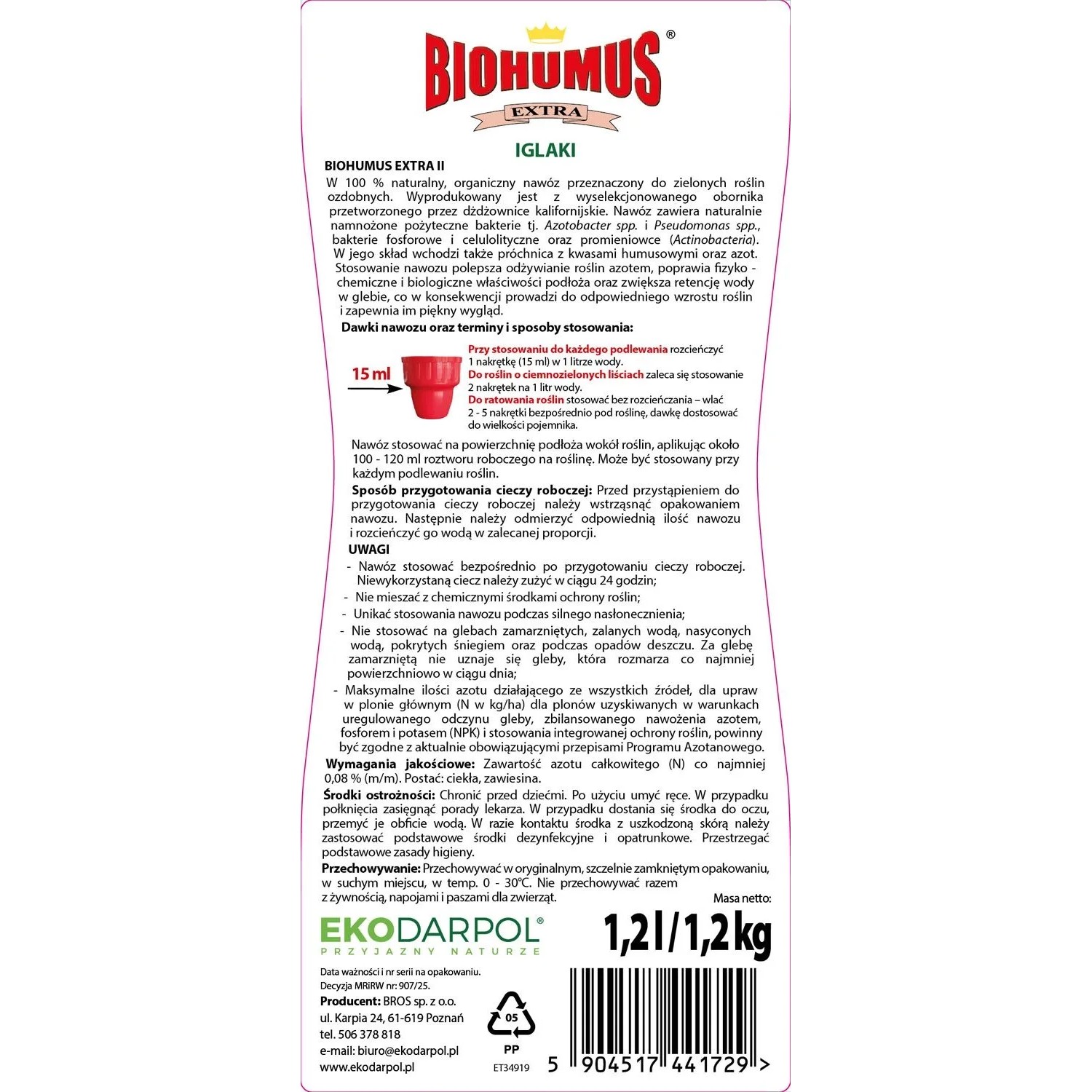 Biohumus Extra iglaki 1,2 l_2