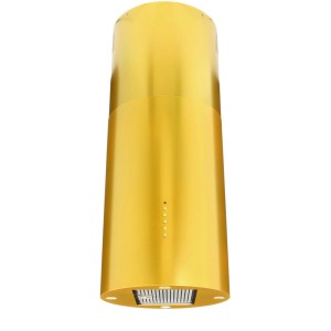 Złoty okap wyspowy t.b.t. do kuchni.