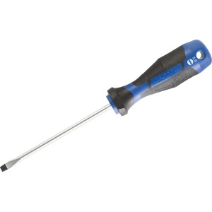 Śrubokręt LUX Comfort SL 5,5 mm x 125 mm z niebiesko-czarną rączką.