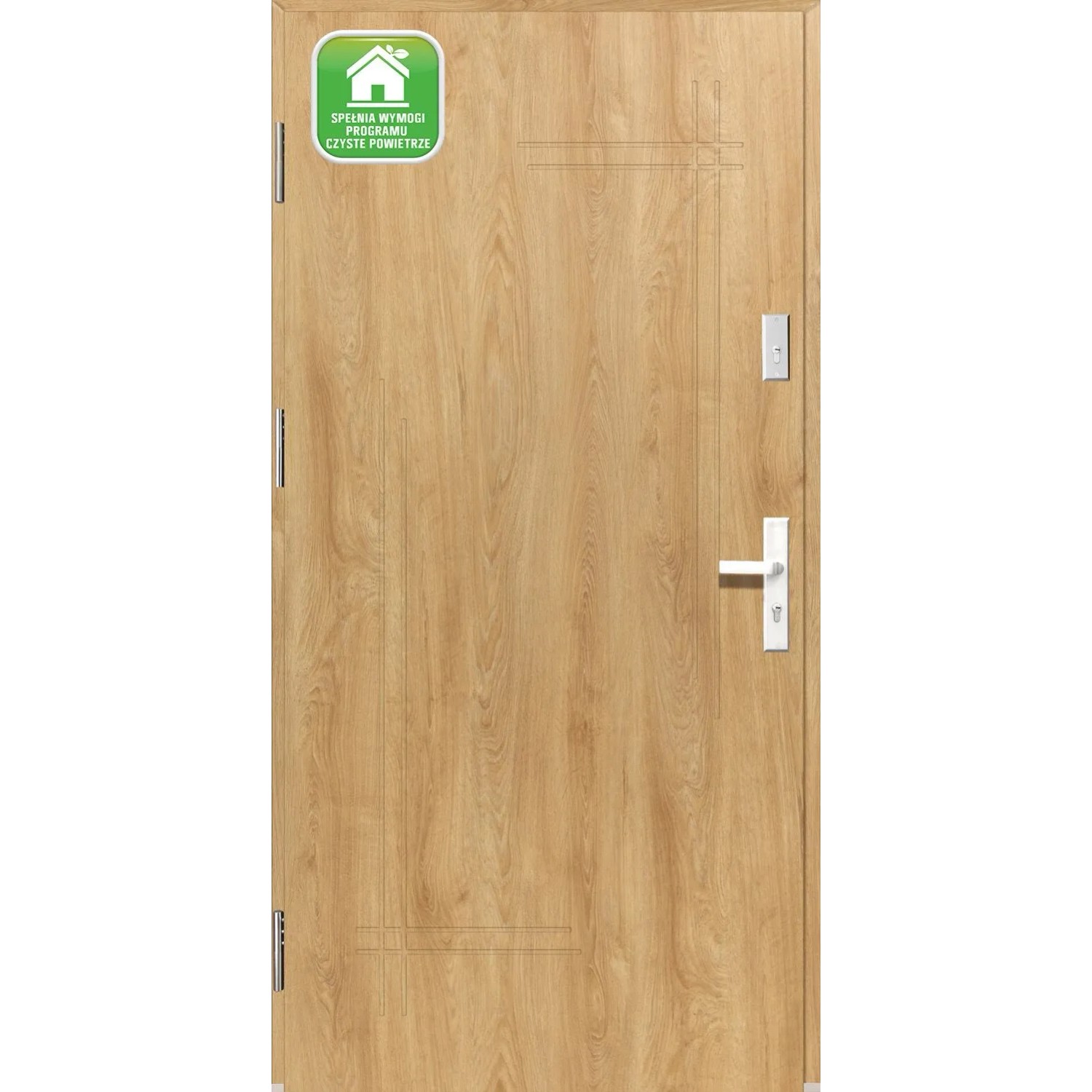 Splendoor Drzwi zewnętrzne Hash Dąb Natura 90L otwierane na zewn. 103x208