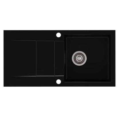 Zlewozmywak Cascada 4 1-kom. z ociekaczem, czarny 86x43 cm