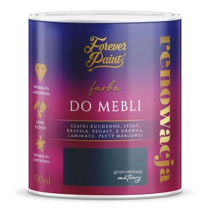 Ciemnoniebieska farba do mebli Forever Paints w opakowaniu 700ml.
