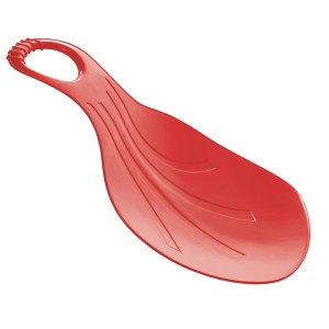 Czerwony ślizg t.b.t. do zjeżdżania po śniegu.