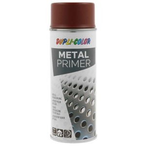 Brązowy podkład do metalu w sprayu marki Dupli-Color.