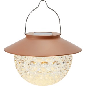 Lampa solarna wisząca kula śr. 13 cm IP44 koralowa