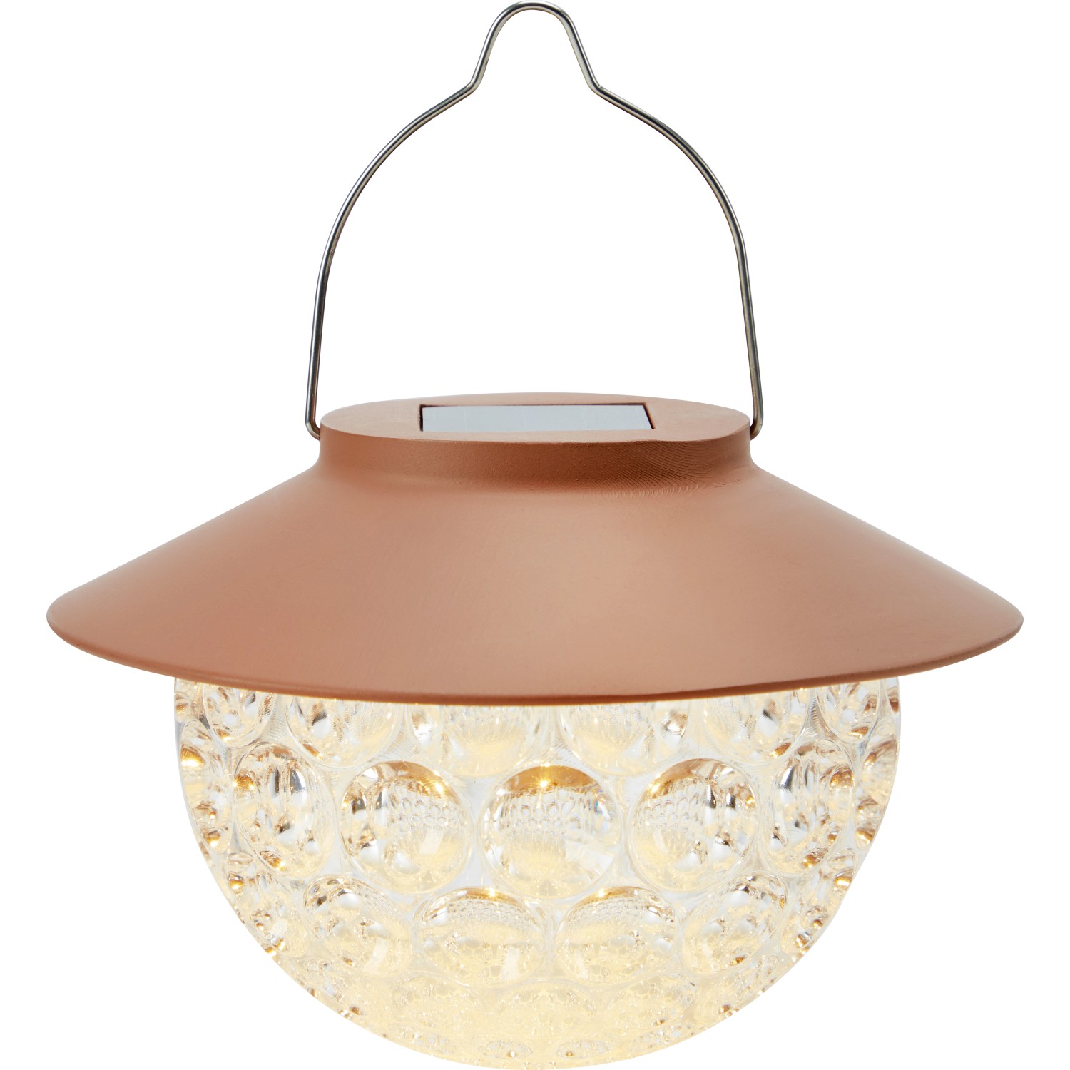 Lampa solarna wisząca kula śr. 13 cm IP44 koralowa