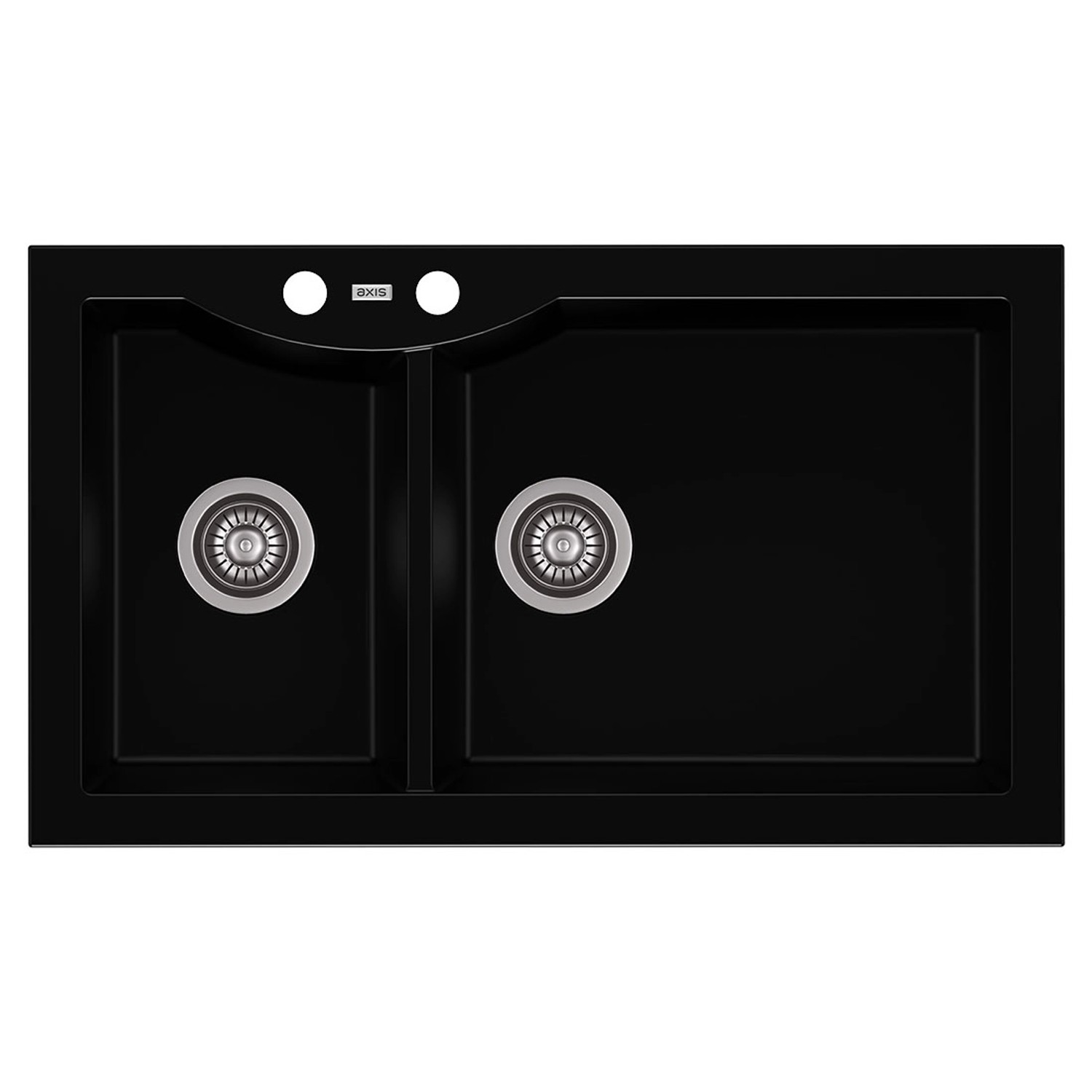 Axis Zlewozmywak Respect 14 2-kom. czarny 86x50 cm