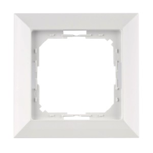 Biała ramka t.b.t. do włączników i gniazdek.