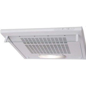 Biały okap płaski t.b.t. do kuchni.