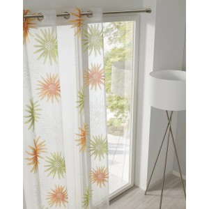 Dekoracyjna zasłona we wzory kwiatowe do karniszy.