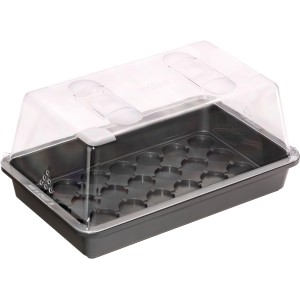 Przezroczysta pokrywa szklarni dla uniwersalnej tacy 38x24cm do rozmnażania roślin.