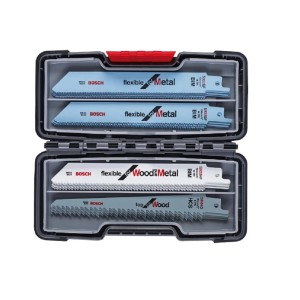 Zestaw brzeszczotów szablastych Bosch, 20 sztuk do drewna i metalu w otwartym ToughBox.